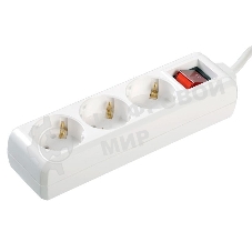 Удлинитель 3х1.5 м с заземл. 16А IP20 У03К с выкл. ПВС 3х1 IEK WYP10-16-03-01-ZK-17