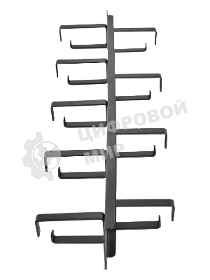 Кабельный органайзер Горизонтальный ЦМО ГКО-1-9-9005 двухсторонний кольца 1U шир.:19