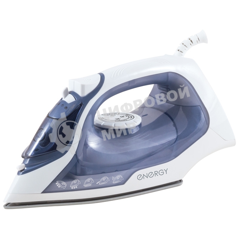 Утюг Energy EN-318 белый/синий, 2000 Вт, 22 г/мин, 240 мл