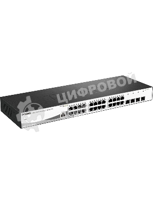 Коммутатор D-Link Gigabit Smart Switch with 24 10/100/1000Base-T ports and 4 Gigabit MiniGbIC (SFP) ports