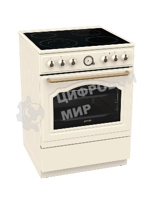 Плита электрическая Gorenje GECS6B70CLI бежевая, конфорок 4 электрических, духовка 71 л, 60 см x 85 см x 60 см