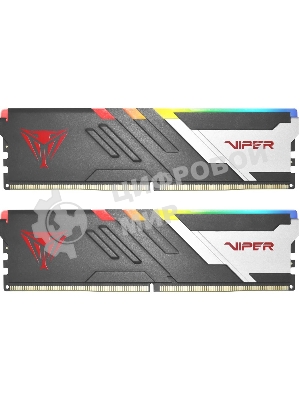 Оперативная память Patriot Viper Venom, DDR5, 64GB (2x32GB), 5600MHz, CL40, DIMM, с радиаторами, RGB, черный