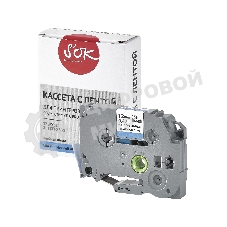 Кассета с лентой S'OK by Sakura Printing TZEFX531 для Brother, черный на синем, 12мм/8м, наклейка