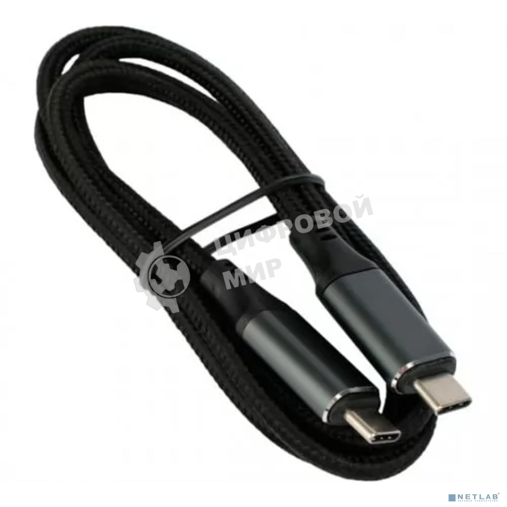 Кабель USB4.0 Cablexpert CC-USB4-CMCM-BR-1M, Type-C/Type-C, 5A, 240Вт, PD3.1/QC4.0, 40Gbps, медь, 1м, черный, пакет