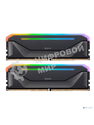 Оперативная память Apacer Nox, DDR5, 32Gb (2x16 Gb), 6000 MHz, CL38, DIMM, радиатор, RGb, черный