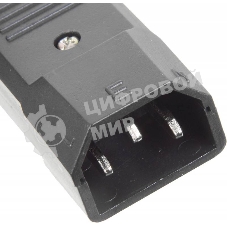 Вилка Lanmaster IEC 60320 C14 10A 250V разборная черная