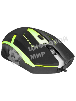 Мышь проводная Defender Hit MB-601 черный, 1200 dpi, USB, кнопки - 4