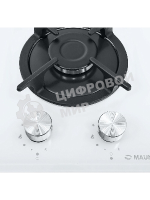 Газовая варочная панель Maunfeld EGHG.32.1CW/G, 2 конфорки, закаленное стекло, белый