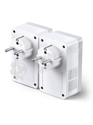 Сетевой адаптер TP-Link TL-PA4010PKIT AV600 Powerline Adapter with AC Pass Through Starter Kit, Ultra Compact Size, 500Mbps Powerline Datarate, 10/100Mbps Fast Ethernet, HomePlug AV, Green Powerline, Plug and Play