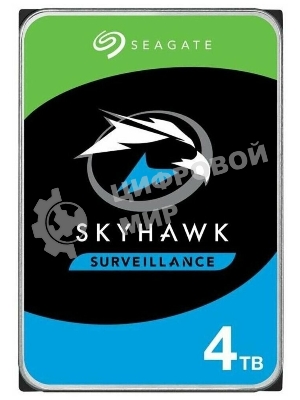 Жесткий диск Seagate 4Tb Skyhawk (ST4000VX016) OEM Serial ATA III, 5400 rpm, 256mb, для видеонаблюдения