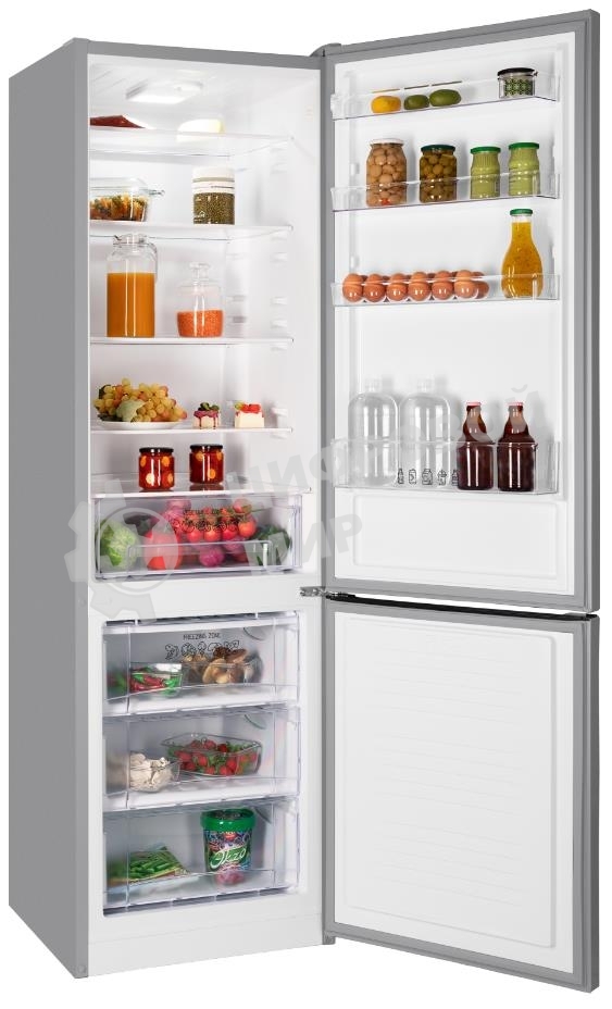 Холодильник Nordfrost NRB 134 S серебристый двухкамерный 238/100 л морозилка снизу, капельная система