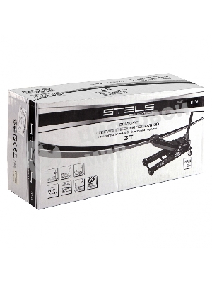 Домкрат гидравлический подкатной Stels 51136, быстрый подъем 3т low profile quick lift 75-515 мм про