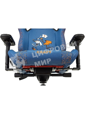 Кресло игровое Knight Craft Dragon синий эко.кожа крестов. металл