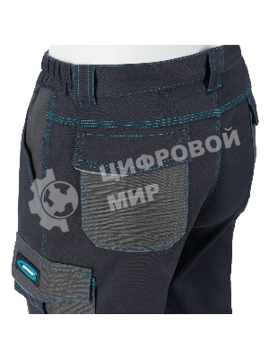 Брюки профессиональные рабочие, 97% хлопок 3% спандекс, L Gross