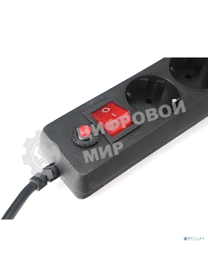 Сетевой фильтр Гарнизон EHLB-3 5р10А 5м черный