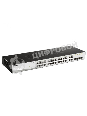 Коммутатор управляемый L2 D-Link DGS-1210-28/FL2A с 24 портами 10/100/1000Base-T и 4 комбо-портами 100/1000Base-T/SFP