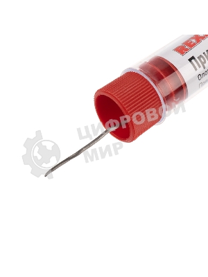 Припой без канифоли ПОС-40 Rexant, 10 г, Ø1.0 мм, (олово 40%, свинец 60%), колба