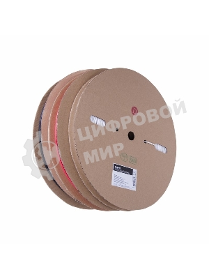 Термоусаживаемая трубка Rexant 8,0/4,0 мм, черная (бухта 100 м)