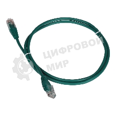 Патч-корд LANMASTER TWT UTP cat.5e, с заливными колпачками, 0.3 м, зеленый