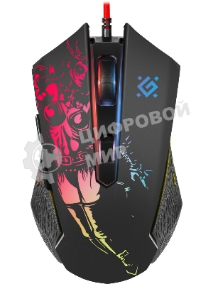 Мышь проводная Defender Sin'Sister GM-933 черный, 7200 dpi, USB, кнопки - 6