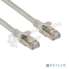 Патч-корд ExeGate FTP-RJ45-RJ45-C5e-CU-3M-GY, FTP, cat.5e, 3м, медь, серый