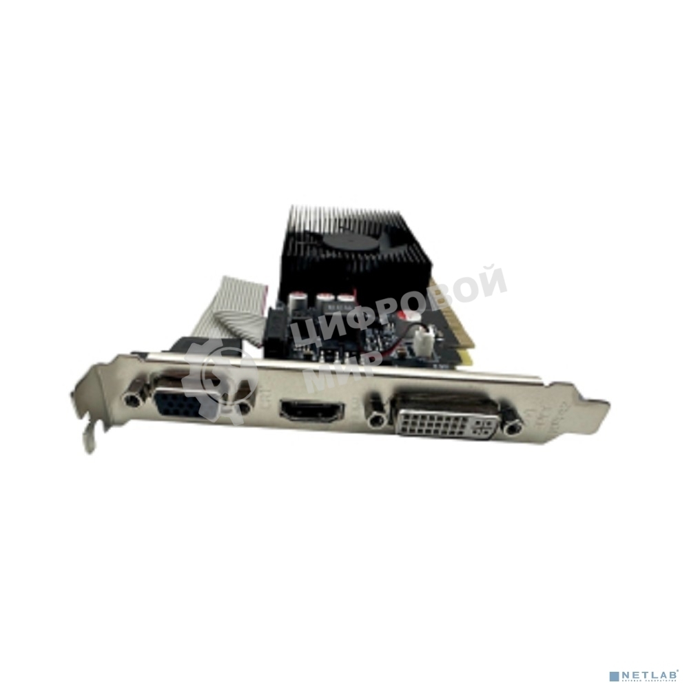Видеокарта CBR GT730 2Gb DDR3, 128bit, 700Mhz, 1*HDMI + 1*DVI + 1*VGA, 49W, Ret VGA-STXT730-2G-RTL