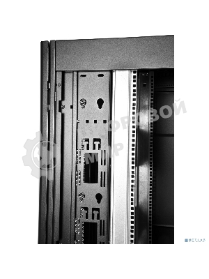 Шкаф серверный ПРОФ напольный 42U (600x1200) дверь перфорированная 2 шт., черный, в сборе, ШТК-СП-42.6.12-44АА-9005