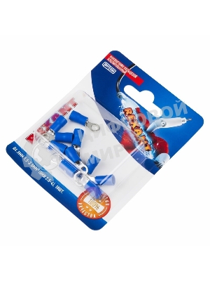 Наконечник кольцевой Rexant изолированный, ø4.3мм, 1.5-2.5мм², НКи 2.5-4/НКи2-4/RVS2-4, синий, в упак. 10 шт.