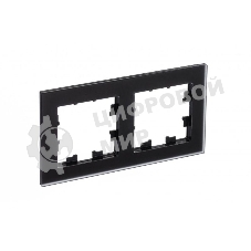 Рамка 2-м AtlasDesign Nature мат. стекло, черный SchE ATN331002