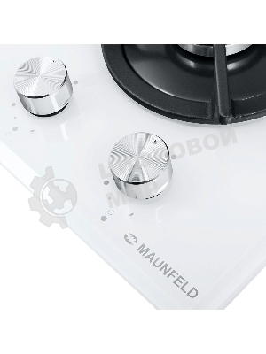 Газовая варочная панель Maunfeld EGHG.32.1CW/G, 2 конфорки, закаленное стекло, белый