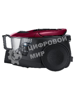 Пылесос Samsung VC18M31A0HP бордовый/черный, 380/1800 Вт, уборка сухая, пылесборник контейнер 2 л