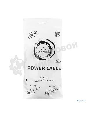 Кабель питания для UPC Gembird/Cablexpert, 1.5м, С19 - C20, 16А, черный, с заземлением