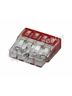 Клемма 4х(0.5-2.5мм) 4-х проводн. для распред. короб. (без п) WAGO 2273-204