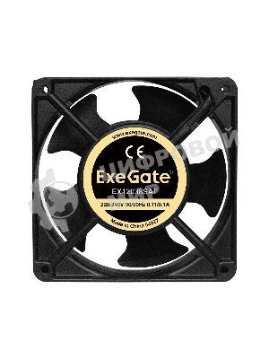 Вентилятор для корпуса ExeGate EX12038SAT черный, 120 мм, 2600 об/мин, 41 дБ
