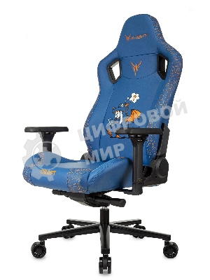 Кресло игровое Knight Craft Dragon синий эко.кожа крестов. металл