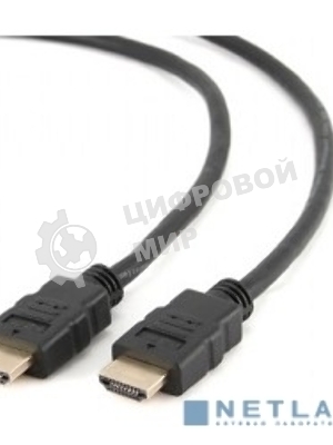 Кабель Cablexpert HDMI CC-HDMI4-30M, 19M/19M, v1.4, медь, позол.разъемы, экран, усилитель сигнала, 30м, черный, пакет