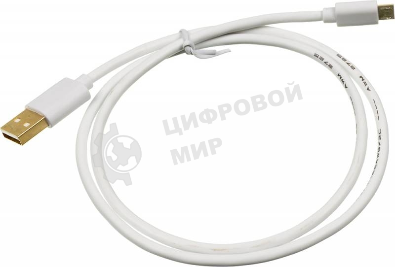 Кабель USB2.0 2A Square USB A (m)/micro USB B (m) 0.75м позолоченные контакты