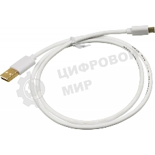 Кабель USB2.0 2A Square USB A (m)/micro USB B (m) 0.75м позолоченные контакты