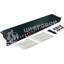 Патч-панель TWT 24 порта, STP, кат.5E, 1U