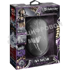 Мышь проводная Defender Sin'Sister GM-933 черный, 7200 dpi, USB, кнопки - 6