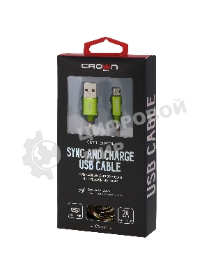 Кабель Crown USB - microUSB CMCU-3092M military