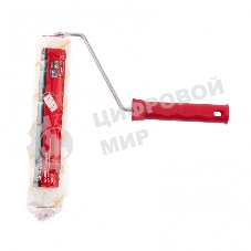 Валик в сборе Matrix полиакрил желтая полоса, 250 мм, ворс 12 мм, D 36 мм, D ручки 6 мм