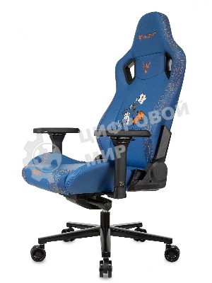 Кресло игровое Knight Craft Dragon синий эко.кожа крестов. металл