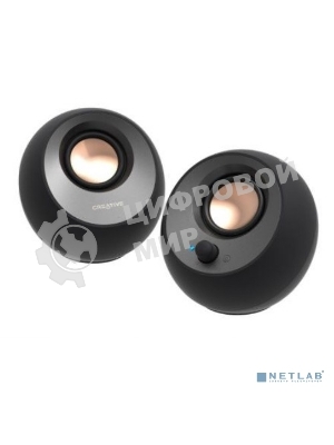 Акустическая система Creative Pebble V3 MF1700 2.0 черный 8Вт BT