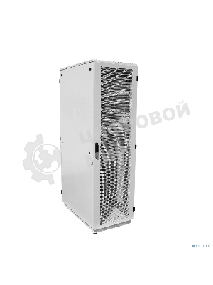 Шкаф коммутационный ЦМО ШТК-М-42.6.8-4ААА 42U 600x820 мм пер. дв. перфор. задн. дв. стал. лист 2 бок. пан. направл. под закл. гайки 550 кг серый