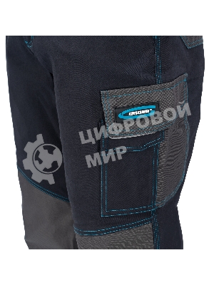 Брюки профессиональные рабочие, 97% хлопок 3% спандекс, L Gross