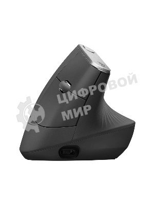 Мышь беспроводная/проводная Logitech MX Vertical графитовый, 4000 dpi, радиоканал, Bluetooth, USB, кнопки - 6