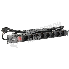 Блок распределения питания ITK PH12-8D1-P гор.размещ. 8xSchuko базовые 16A Schuko 2м