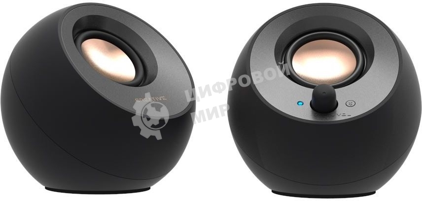 Акустическая система Creative Pebble V3 MF1700 2.0 черный 8Вт BT