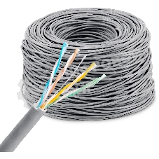 Кабель сетевой Buro BU-COP-040-100M UTP 4 пары cat5E solid 0.40мм Cu 100м серый